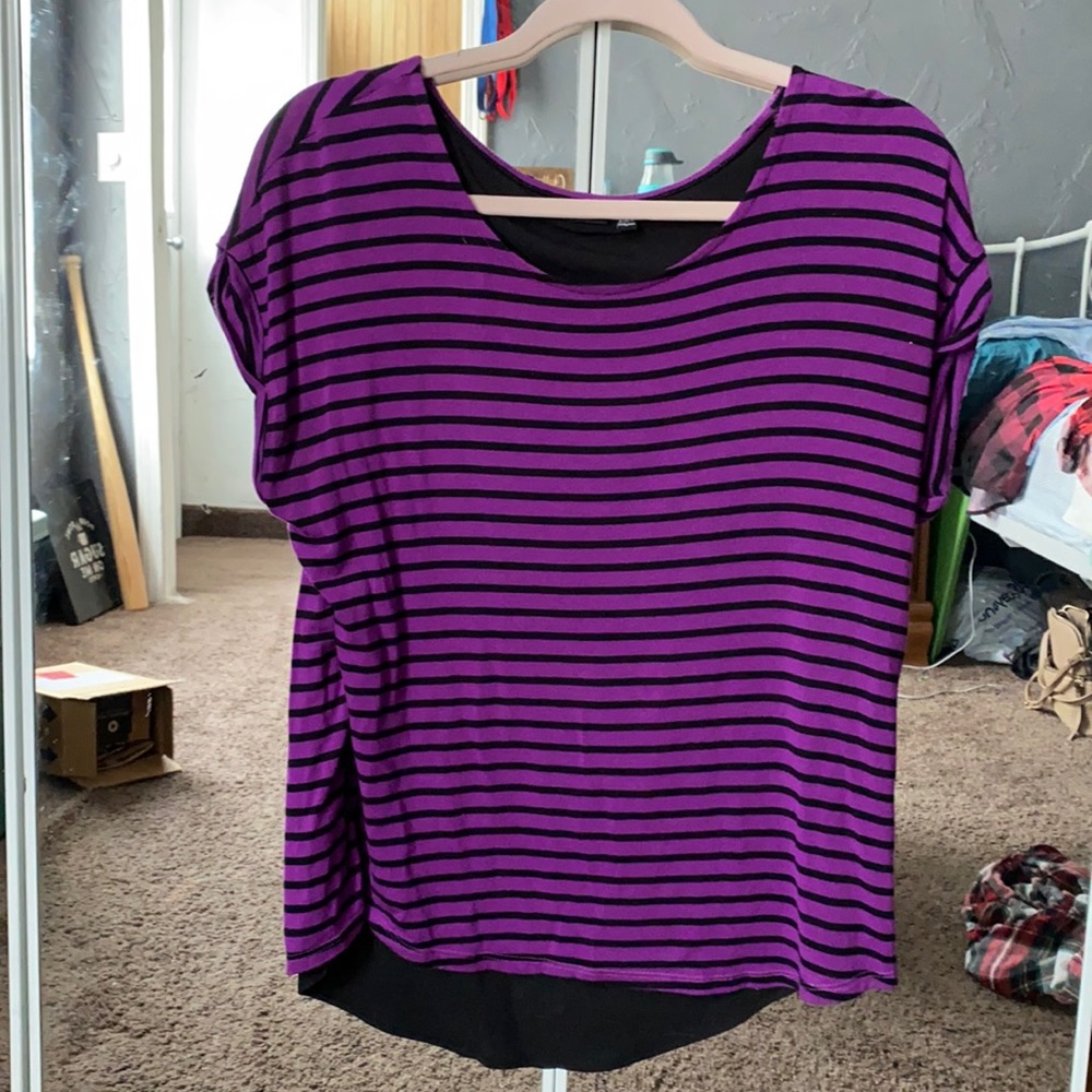 Purple shirt sleeve top